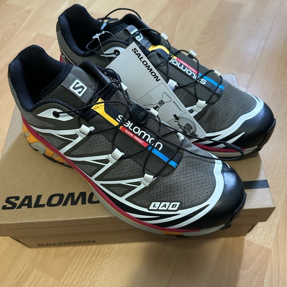 Salomon XT 6 Beluga Russet Orange Recut Shoes - Picture 3 of 8